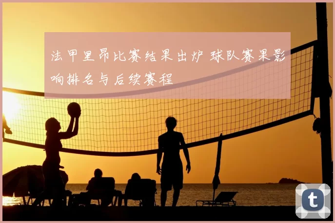 法甲里昂比赛结果出炉 球队赛果影响排名与后续赛程