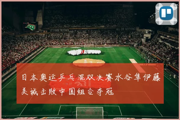 日本奥运乒乓混双决赛水谷隼伊藤美诚击败中国组合夺冠